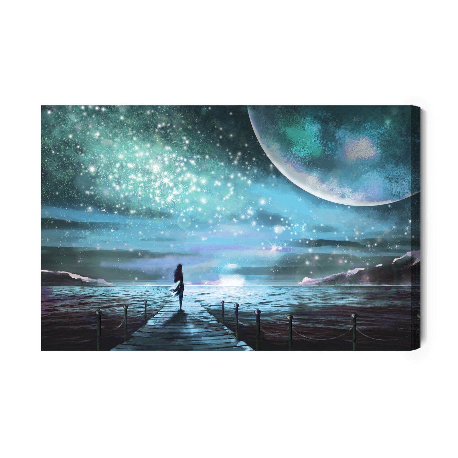 Kanva - Jūra un piestātne fantāzijas stilā, N-553 X-ART