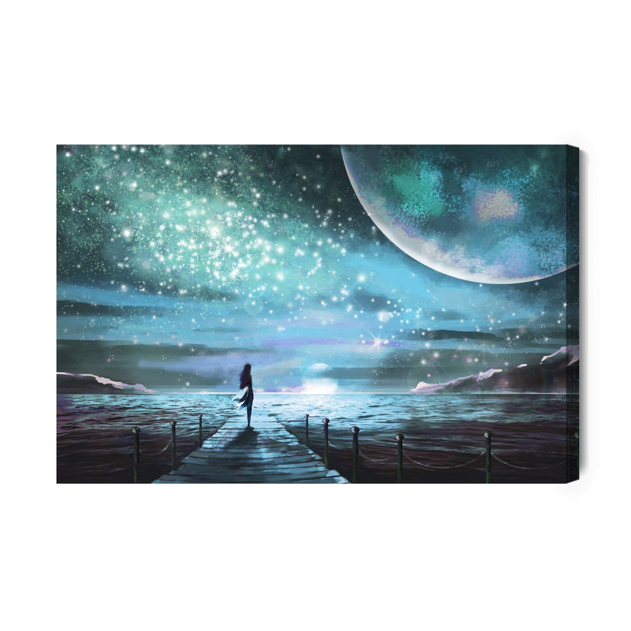 Kanva - Jūra un piestātne fantāzijas stilā, N-553 X-ART