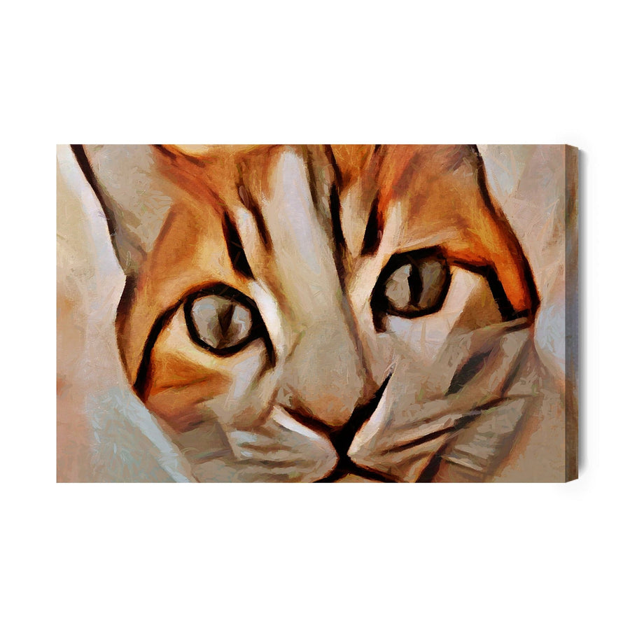 Kanva - Kaķa portrets, it kā uzgleznots, N-1461 X-ART