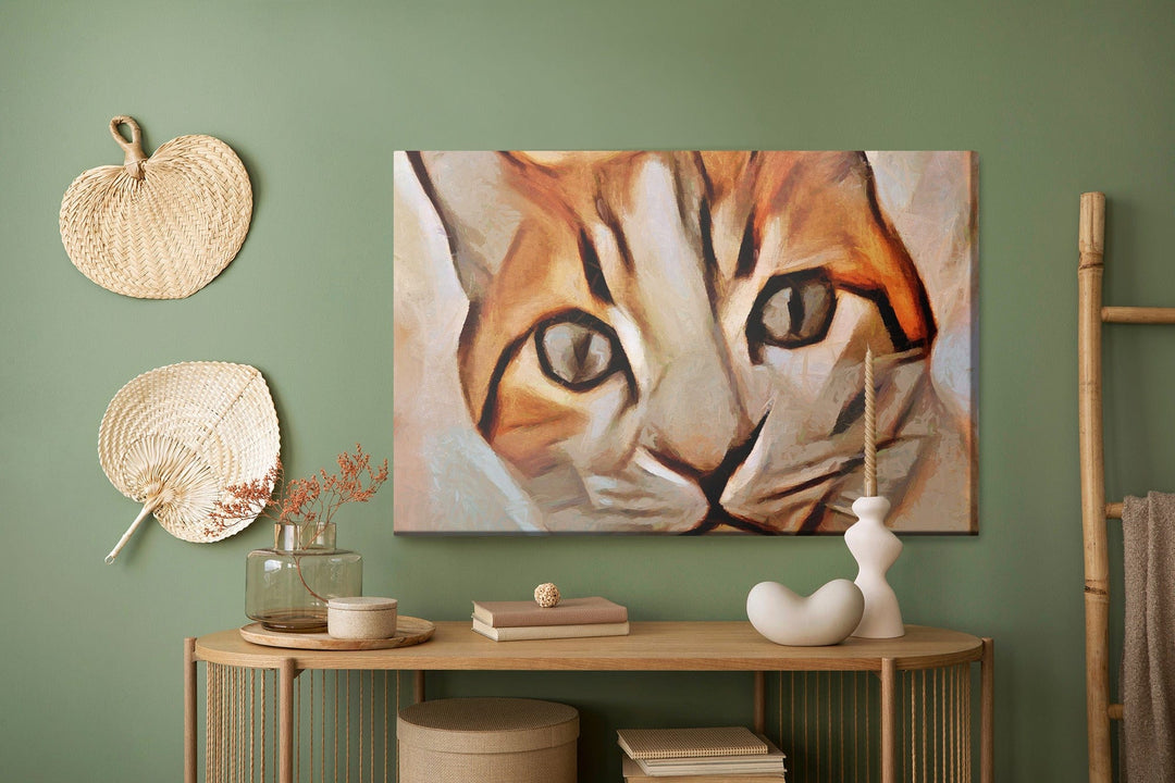 Kanva - Kaķa portrets, it kā uzgleznots, N-1461 X-ART