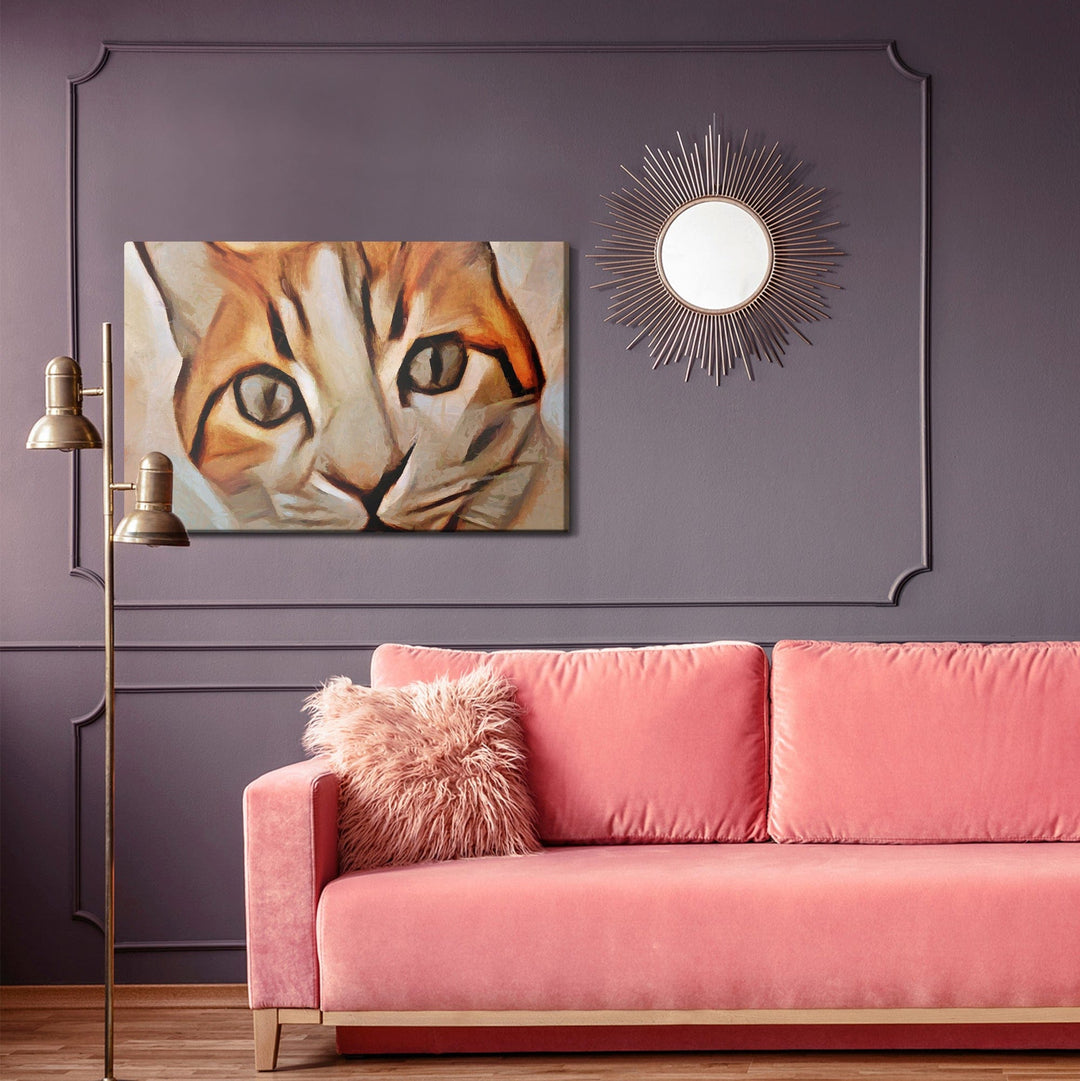 Kanva - Kaķa portrets, it kā uzgleznots, N-1461 X-ART