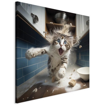 Glezna - Kaķis bēg no virtuves, 150272 Tapetenshop.lv
