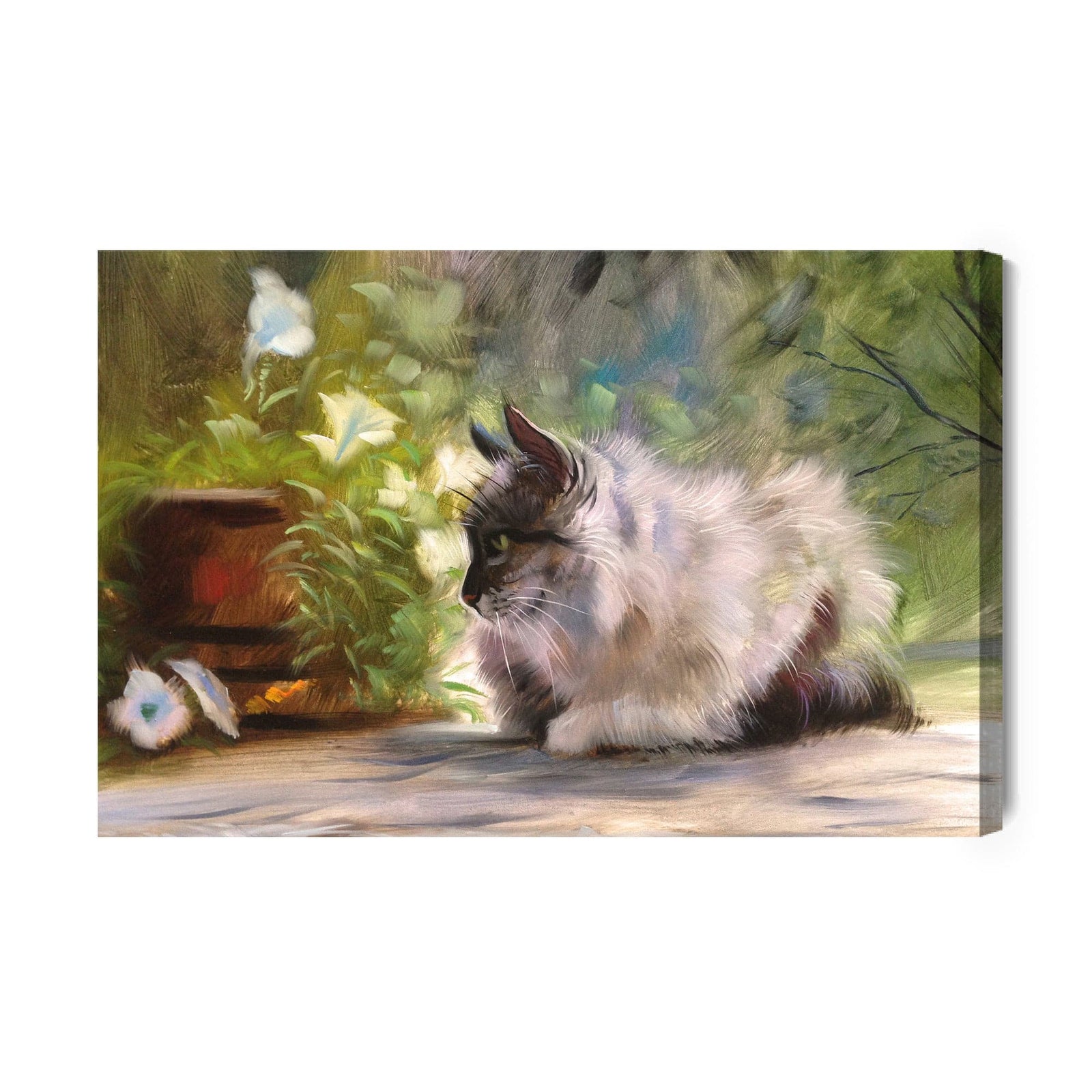 Kanva - Kaķis zaļumos, it kā uzgleznots, N-1431 X-ART