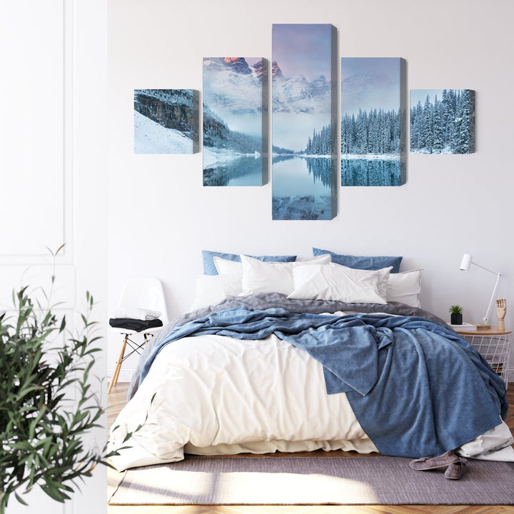 Kanva - Kanādas Morēnas ezers ziemas dienā, N-4434 X-ART