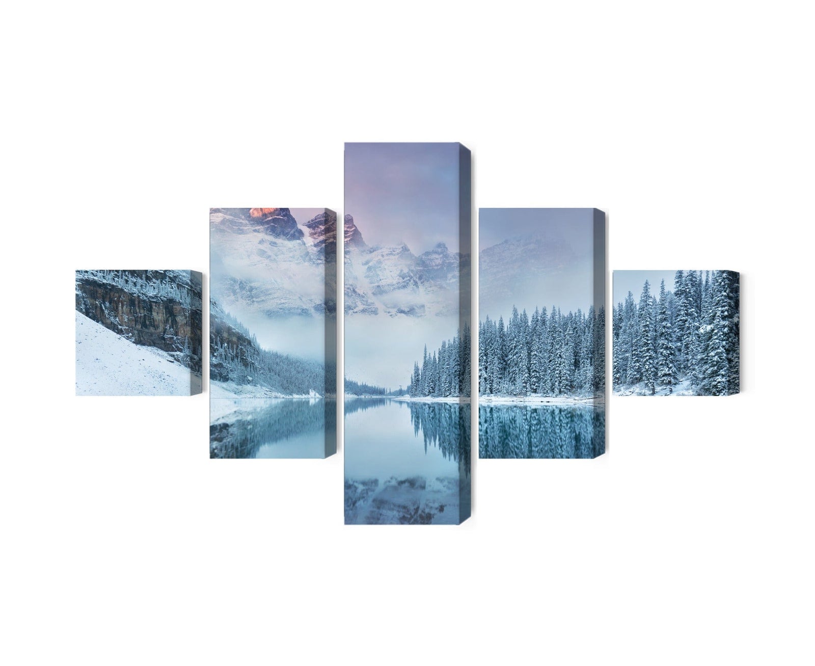 Kanva - Kanādas Morēnas ezers ziemas dienā, N-4434 X-ART