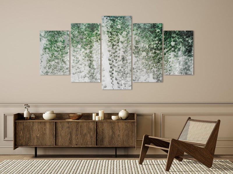 Canva - Silence - composition with green ivy on the wall, 151437 G-ART