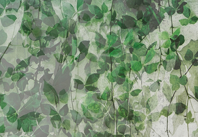 Paveikslai ant drobės - Tyla - kompozicija su žalia gebenė ant sienos, 151437 G-ART