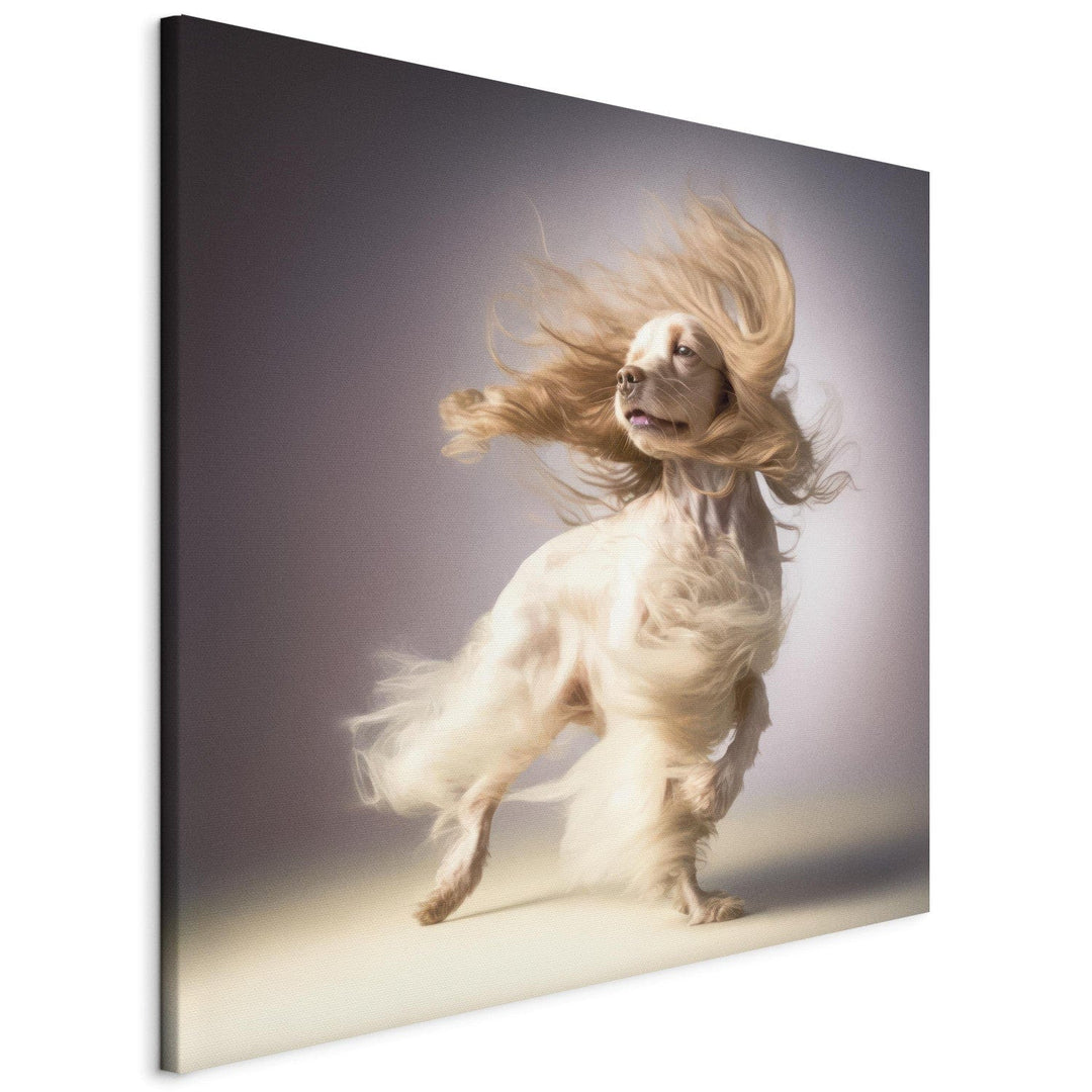 Glezna ar suni - Kokerspaniels - Garspalvainais suns vējā, 150268 G-ART