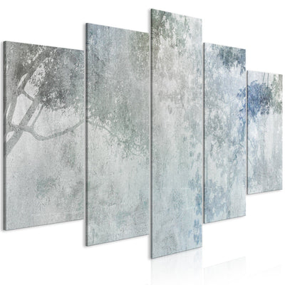 Канва - Деревья в тумане - Природа в оттенках синего и серого, 151434 G-ART