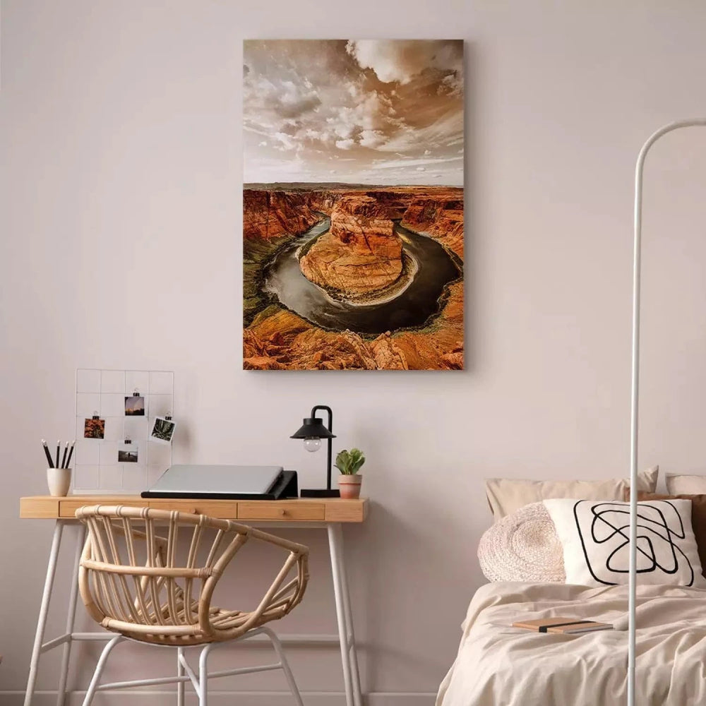 Kanva - Kolorado upes līkums fotogrāfijā ar kalniem - 123818 ART XL