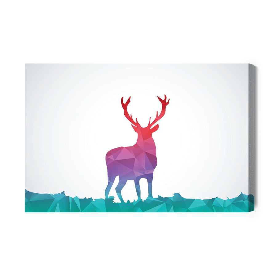 Kanva - Krāsaina abstrakcija ar briežu, N-736 X-ART