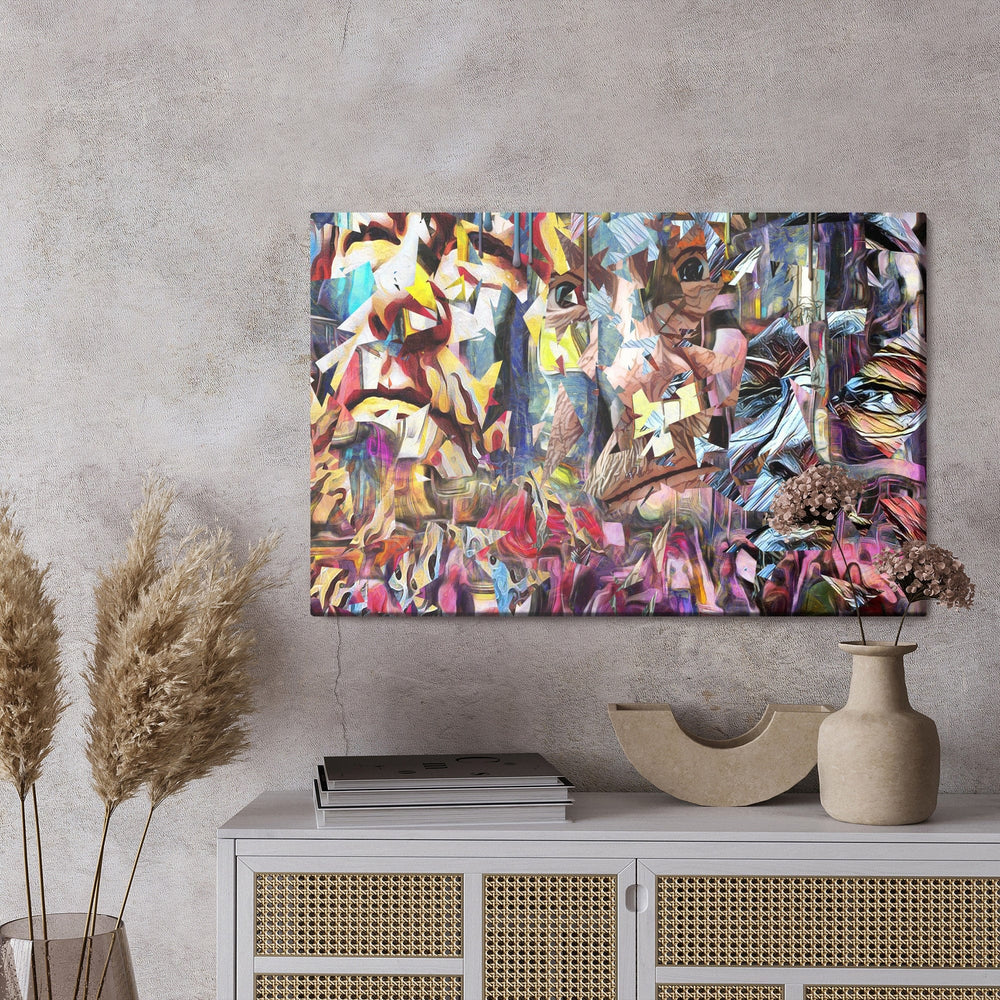 Kanva - Krāsaina futuristiska abstrakcija, N-1157 X-ART