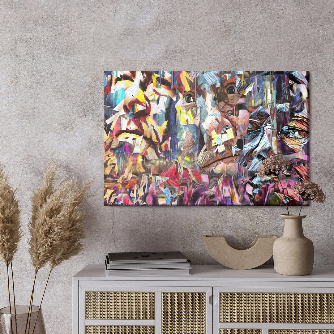 Kanva - Krāsaina futuristiska abstrakcija, N-1157 X-ART