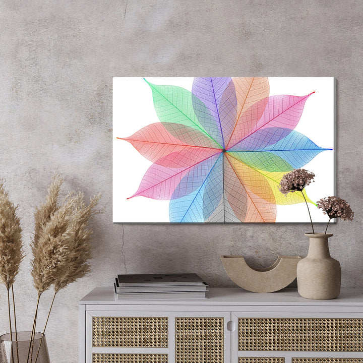 Kanva - Krāsainas lapas abstraktajā formā, N-1597 X-ART