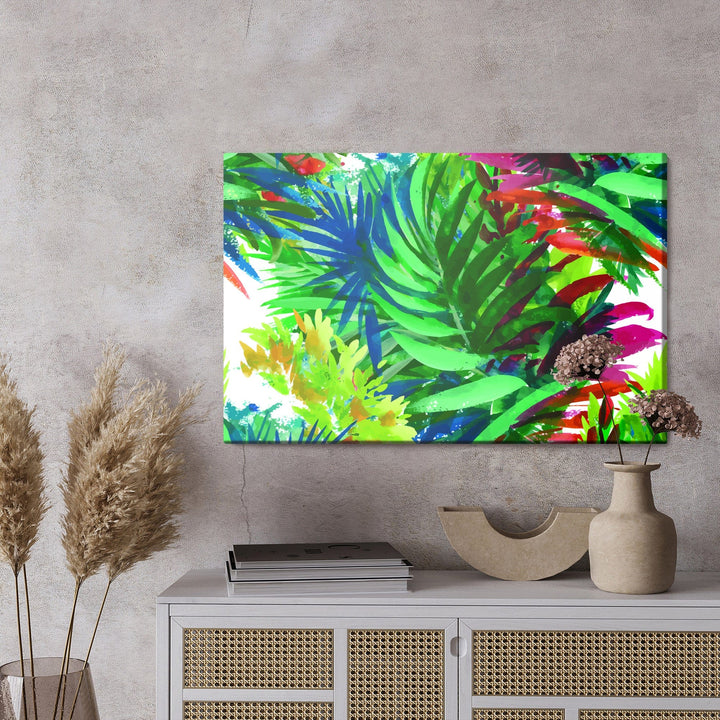 Kanva - Krāsainas tropu lapas, it kā gleznotas, N-1600 X-ART