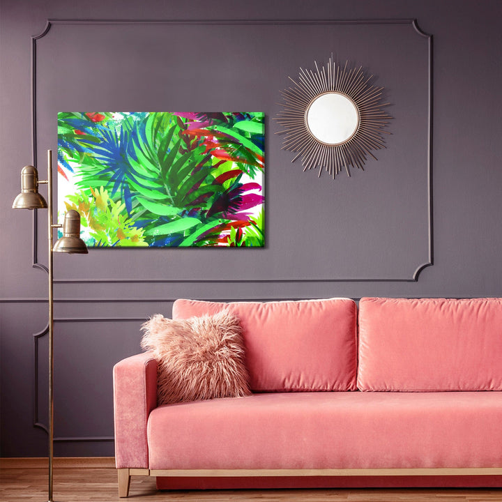 Kanva - Krāsainas tropu lapas, it kā gleznotas, N-1600 X-ART