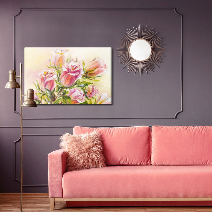 Kanva - Krāsaini ziedi - kā uzgleznoti, N-1317 X-ART