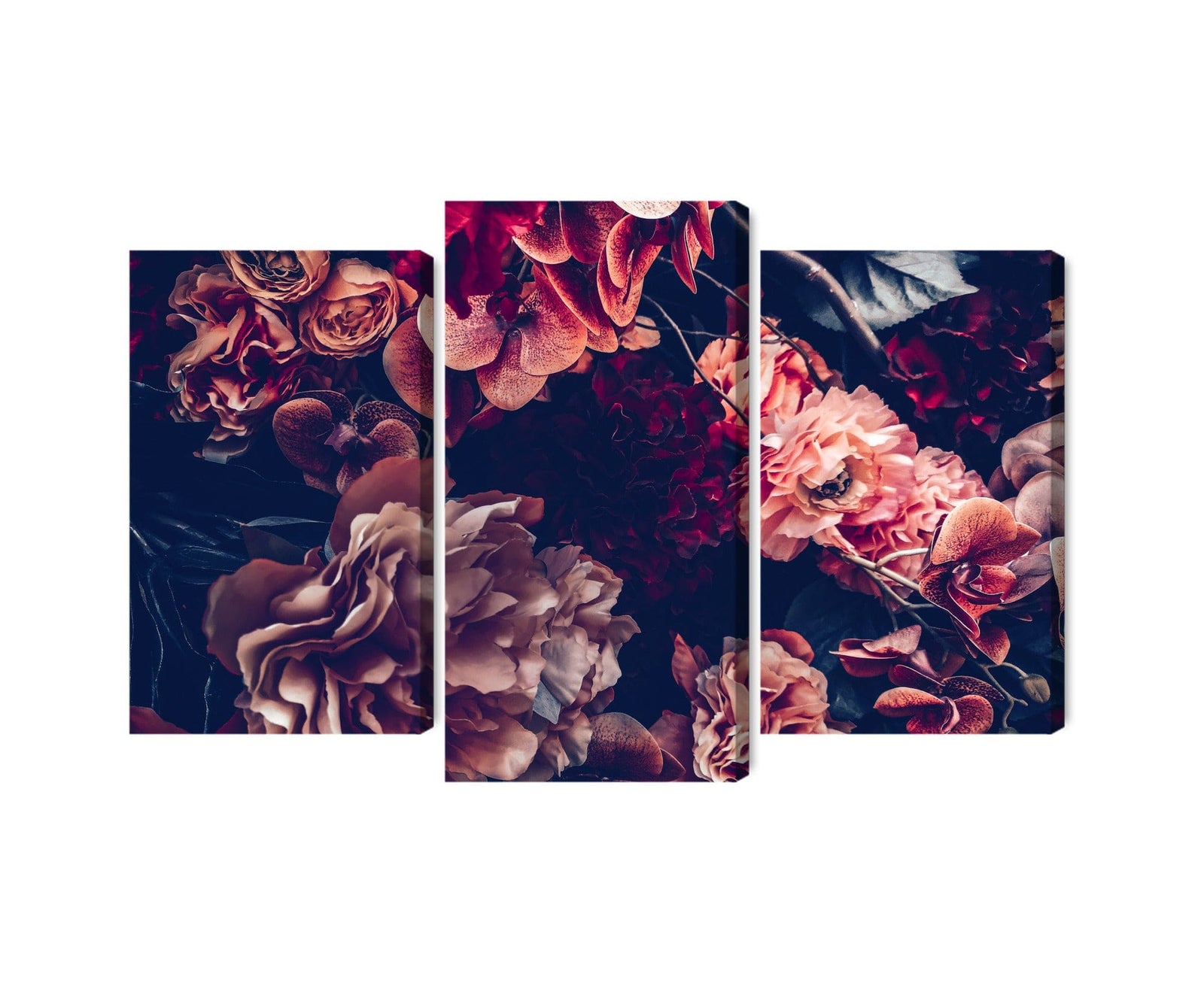 Kanva - Krāsaini ziedi retro stilā, N-3990 X-ART