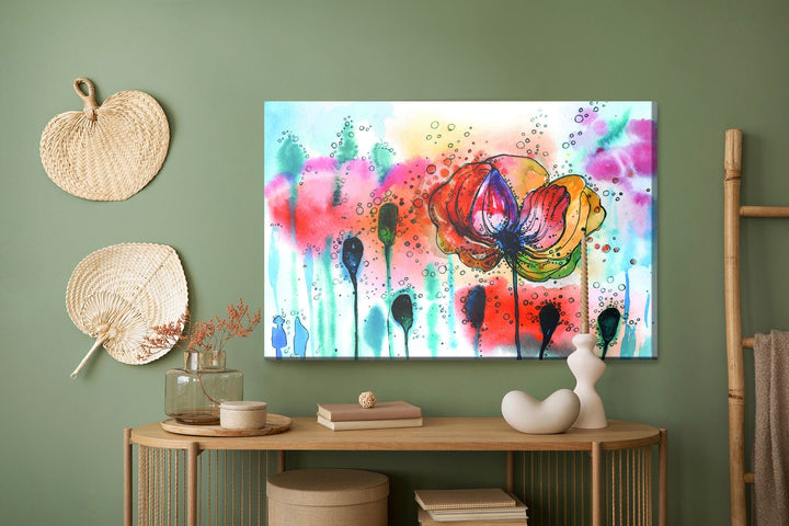 Kanva - Krāsains akvareļu magones, N-1503 X-ART