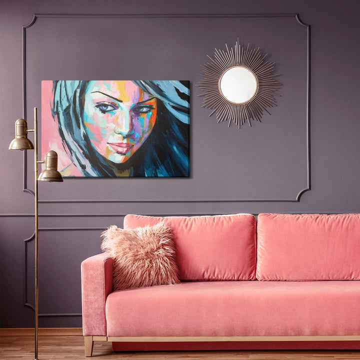 Kanva - Krāsains sievietes portrets, N-935 X-ART