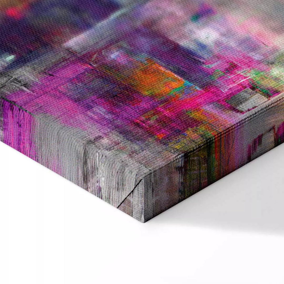 Mākslinieciska Abstrakta Glezna – Pelēkos un Violetos Toņos ART XL