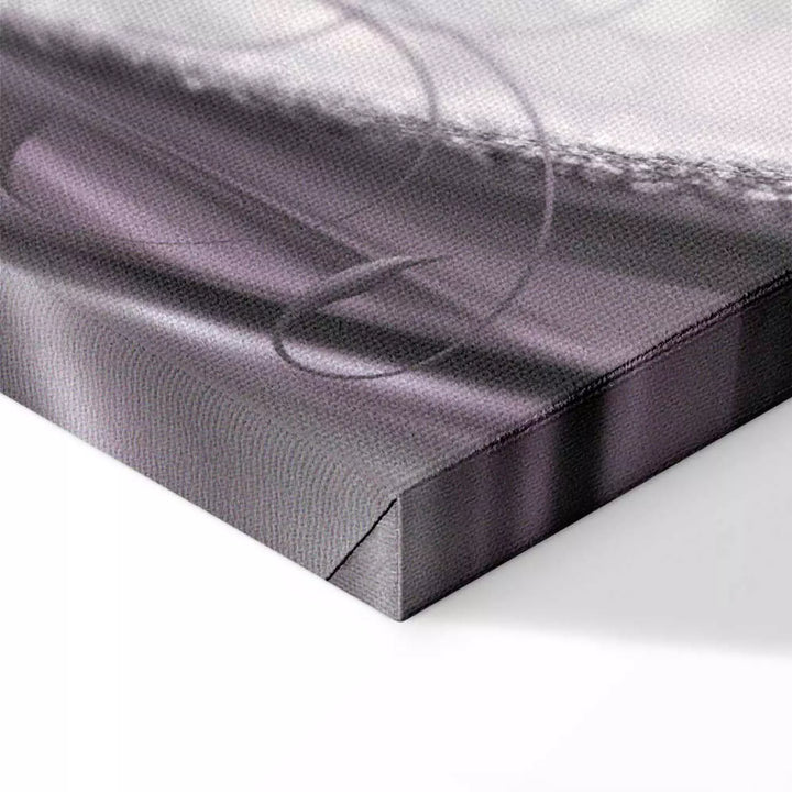 Glezna ar lilijām violetos toņos uz pelēka fona, 93795 ART XL