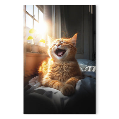 Glezna - Laimīgs kaķis saullēktā, 150142 Tapetenshop.lv