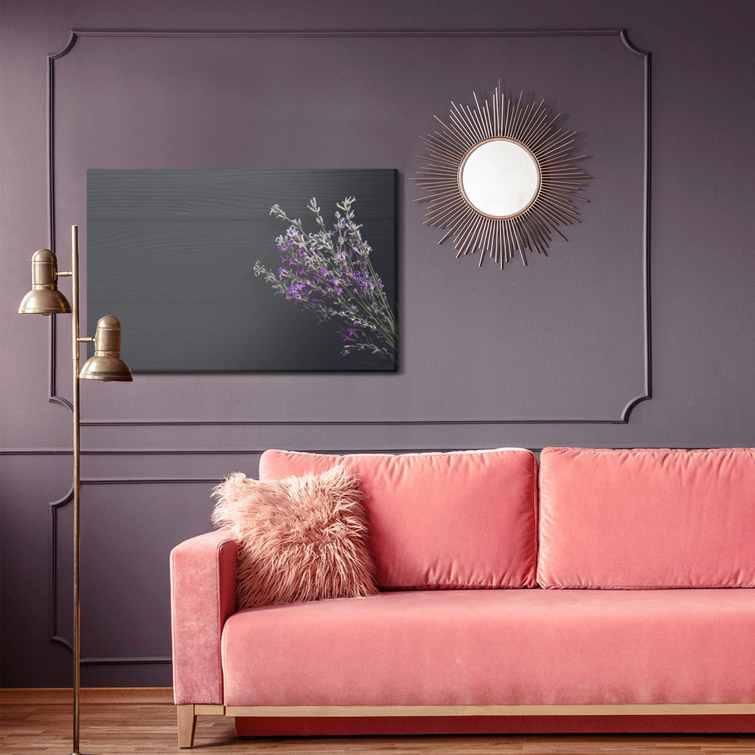 Kanva - Lavanda uz tumšu dēļu fona, N-1492 X-ART