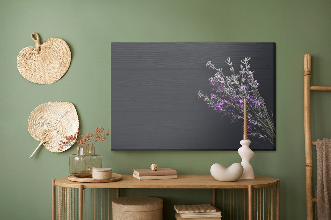 Kanva - Lavanda uz tumšu dēļu fona, N-1492 X-ART