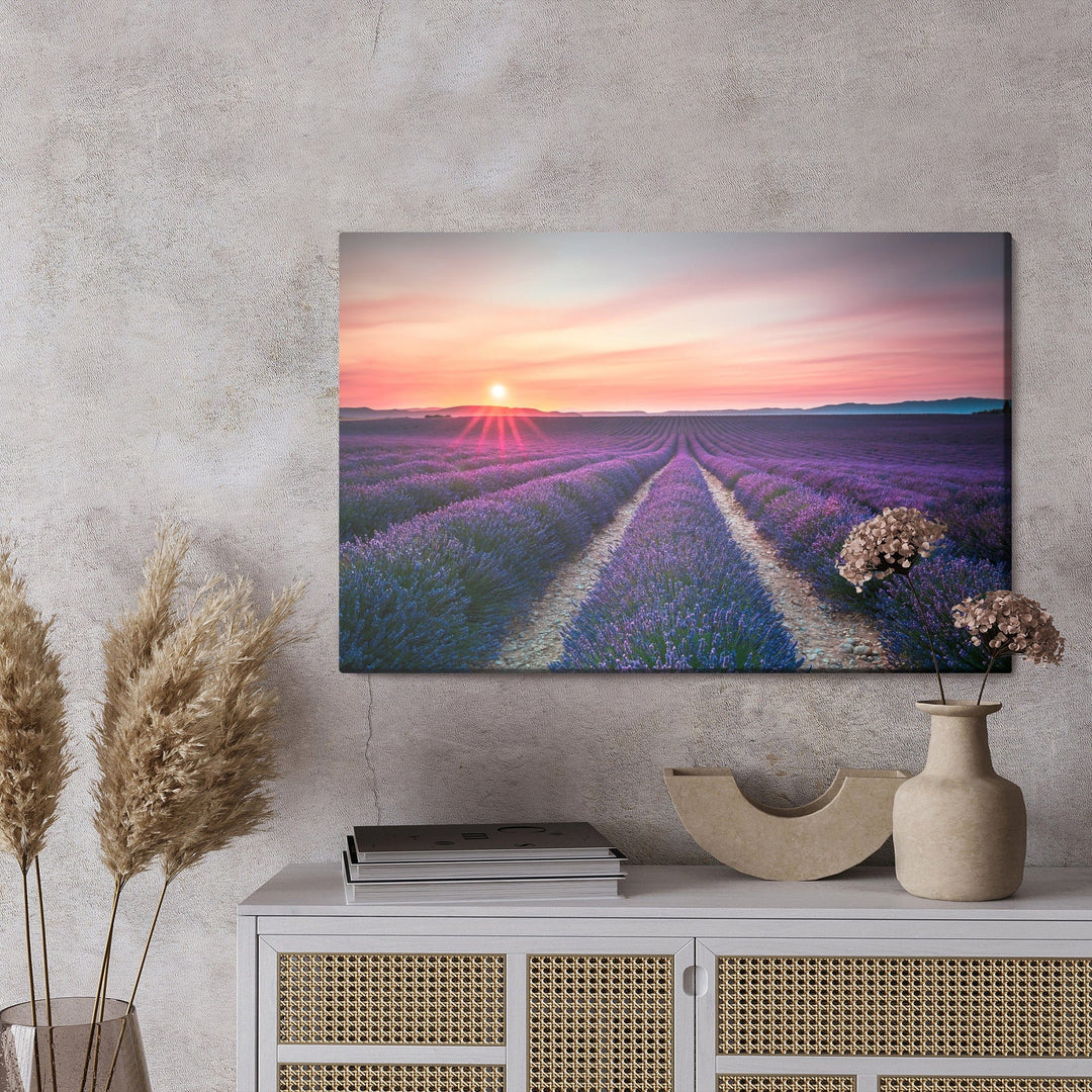 Kanva - Lavandas lauks saulrietā, N-1468 X-ART