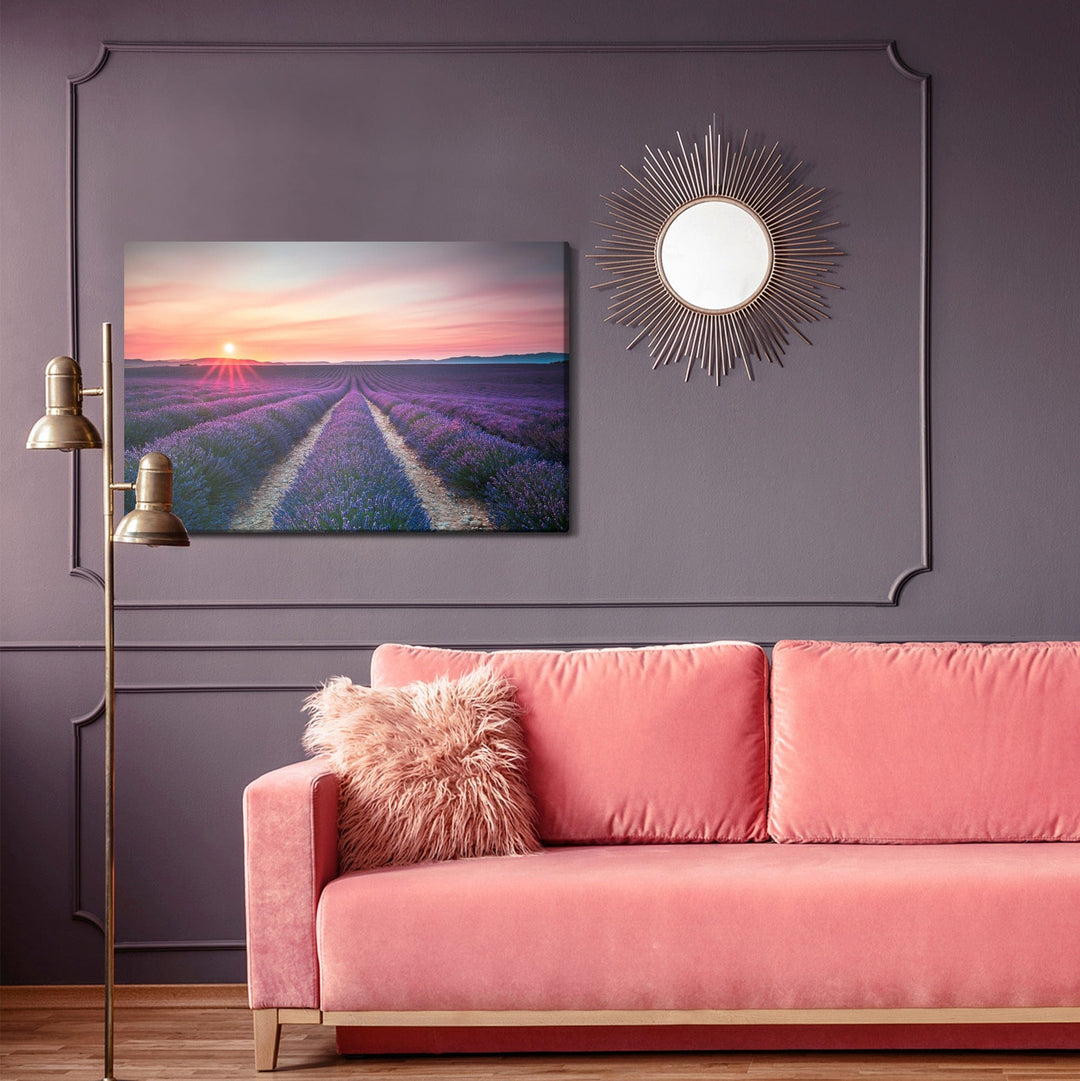 Kanva - Lavandas lauks saulrietā, N-1468 X-ART