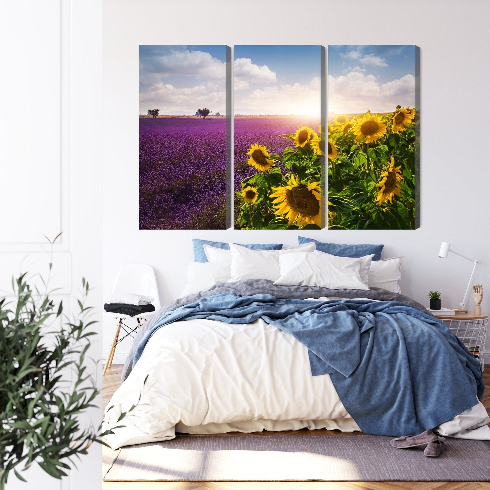 Kanva - Lavandas un saulespuķu lauki 3D, N-4189 X-ART