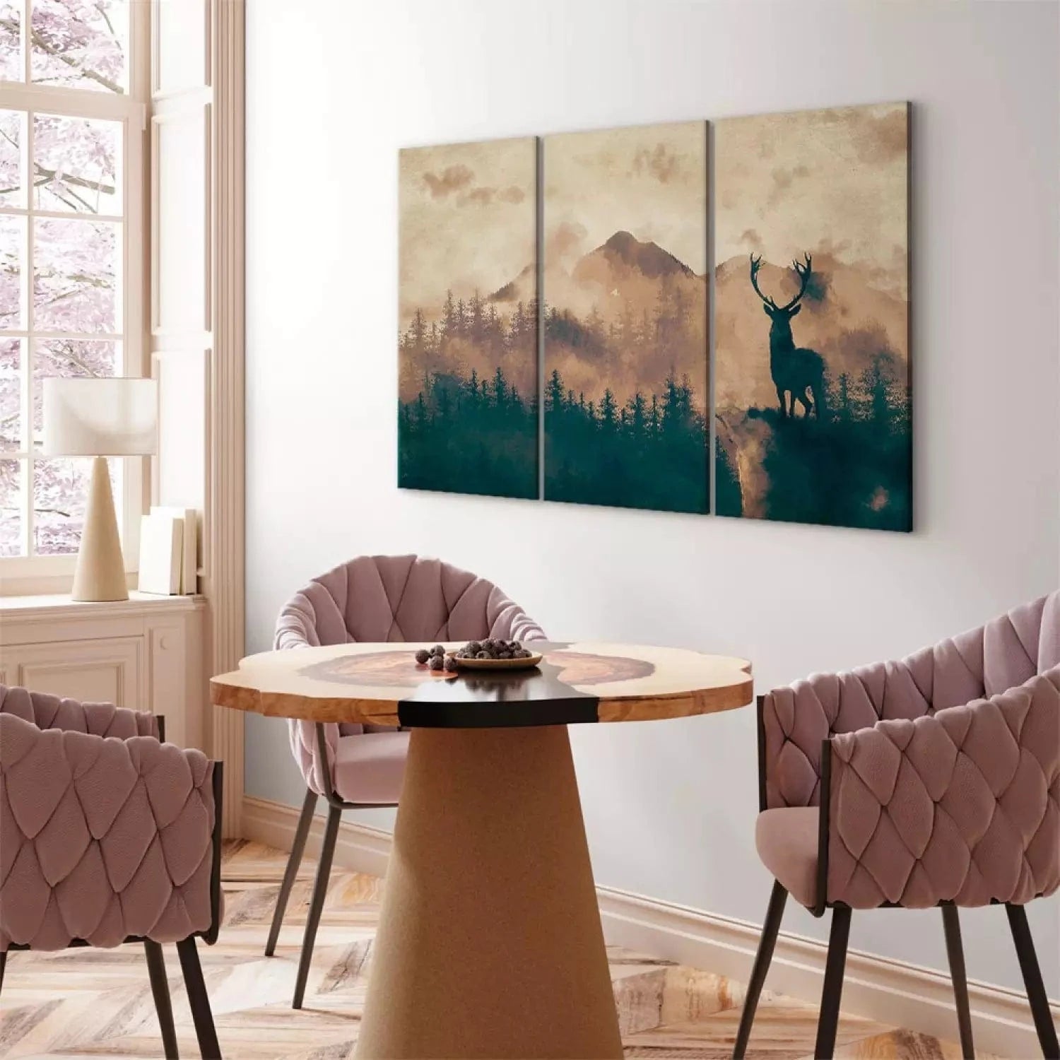 Kanva - Lepnais briedis, (x 3), 160629 - brūnos toņos G-ART