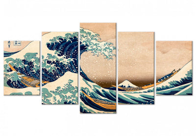 Canvas-taulut - Suuri Kanagawa-aalto, (x 5), 125806 G-ART.