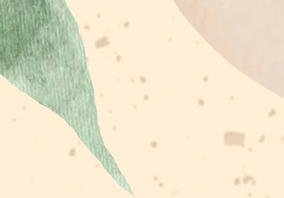 Paveikslai ant drobės - Dideli lapai abstrakčiame smėlio ir rudos spalvų fone, 151429 G-ART