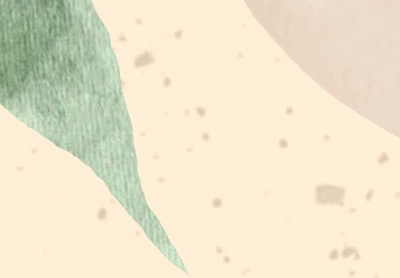 Канва - Крупные листья на абстрактном фоне в бежево-коричневых тонах, 151429 G-ART