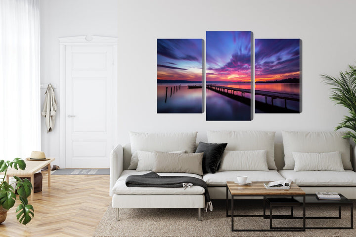 Kanva: Saulriets, tumši violetas debesis X-ART