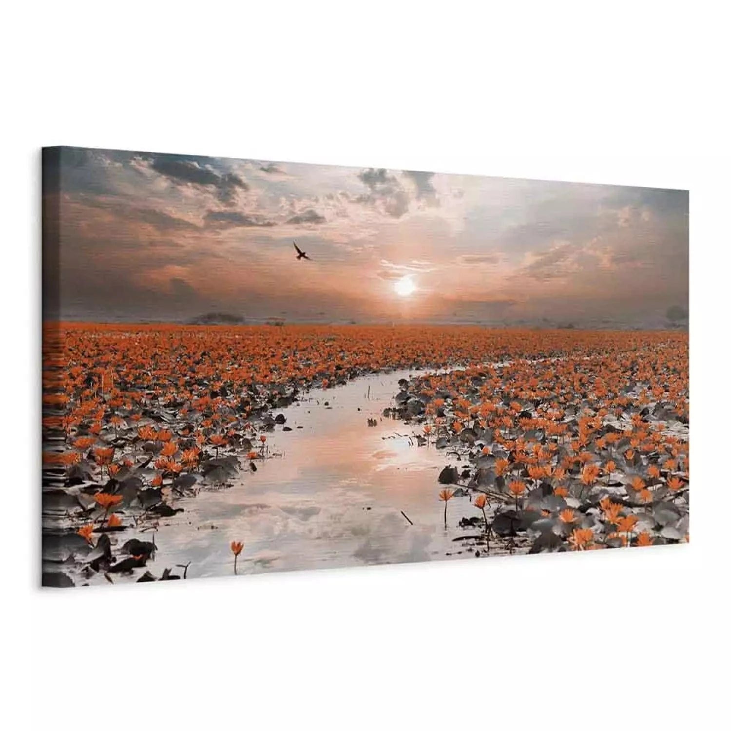 Kanva - Liliju taka - pelēkos un rozā toņos - 107304 ART XL