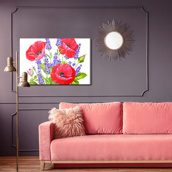 Kanva - Magones un lavandas pušķis, N-1506 X-ART