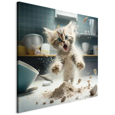 Glezna - Meinas jenotveidīgais kaķis - nobijies kaķis, 150095 Tapetenshop.lv