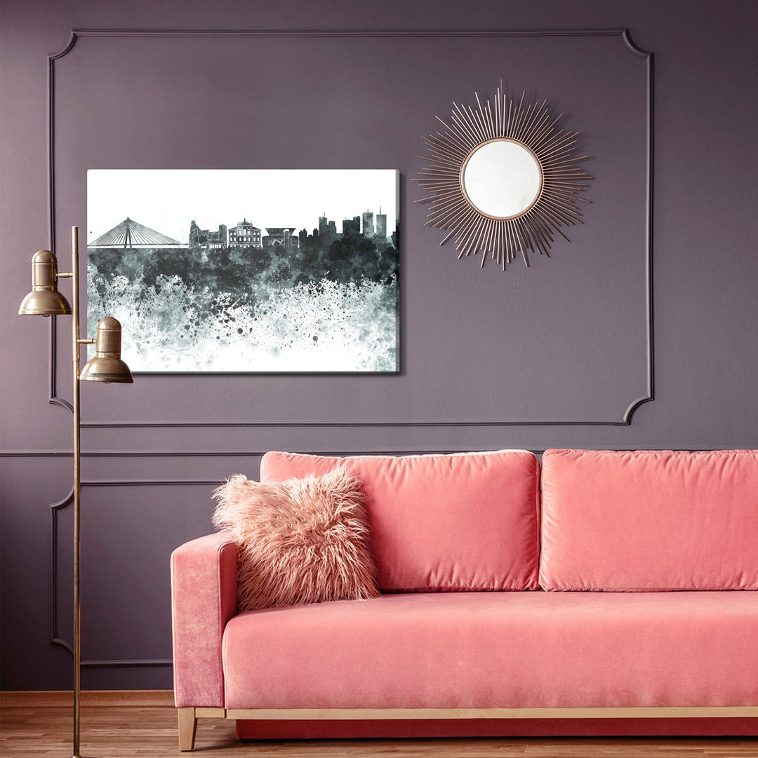 Kanva - Melna un balta Varšavas panorāma, N-771 X-ART