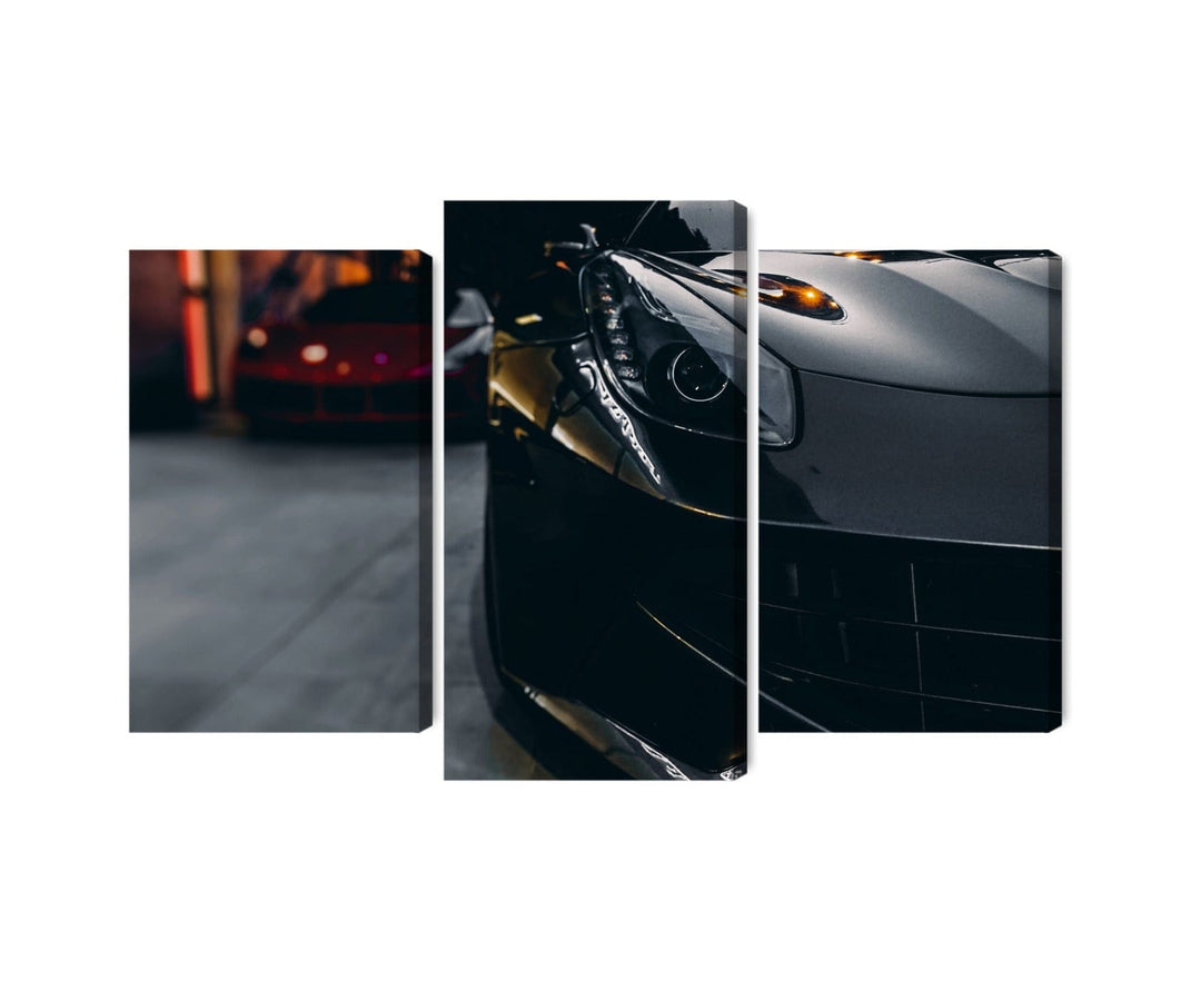 Kanva - Melnas sporta automašīnas priekšpuse, N-3484 X-ART