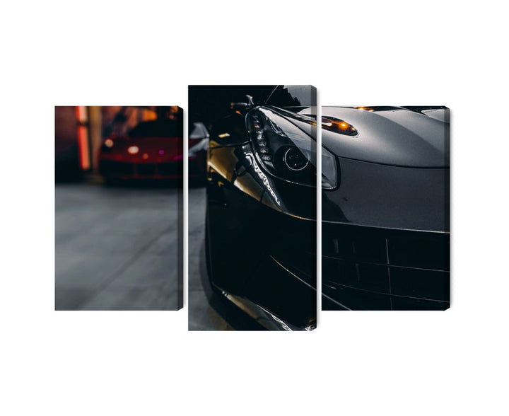 Kanva - Melnas sporta automašīnas priekšpuse, N-3484 X-ART