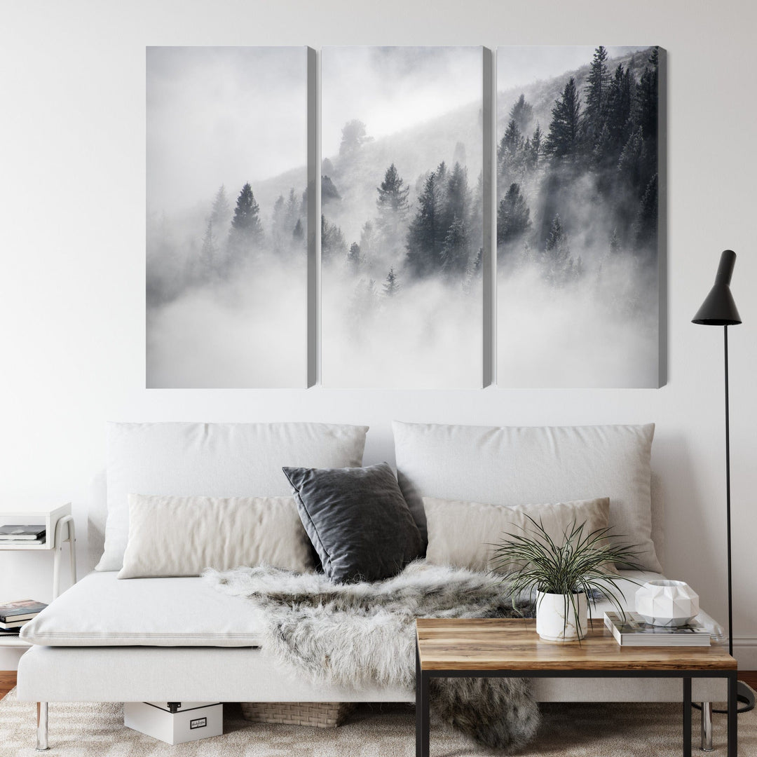 Kanva - Mežs ir apklāts ar miglu, N-1934 X-ART