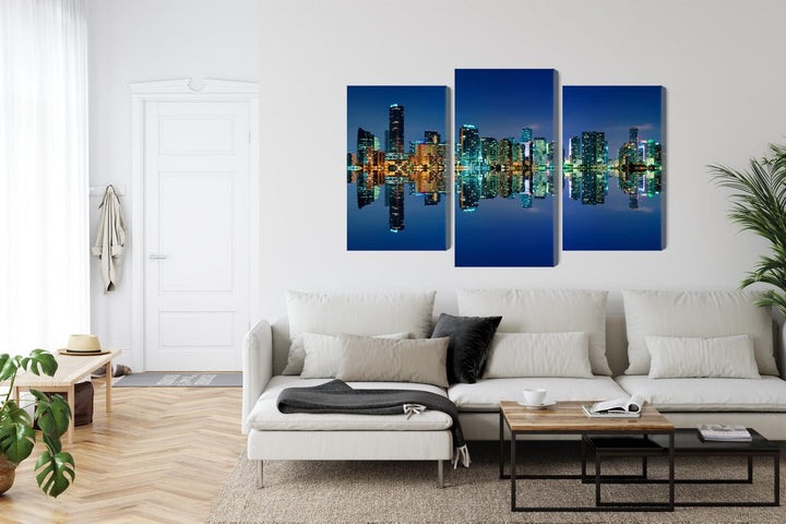 Kanva - Miami panorāma naktī, N-2341 X-ART