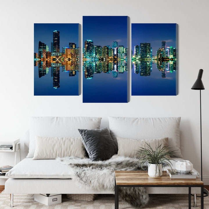 Kanva - Miami panorāma naktī, N-2341 X-ART