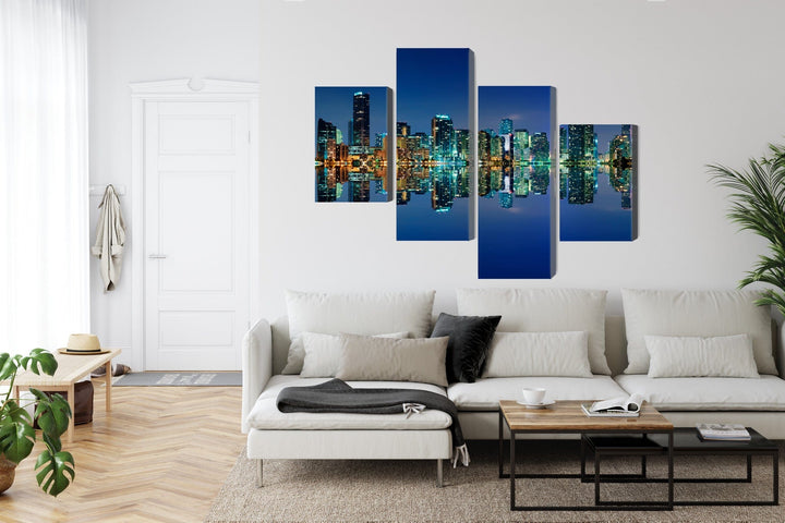 Kanva: Miami panorāma naktī, zila X-ART