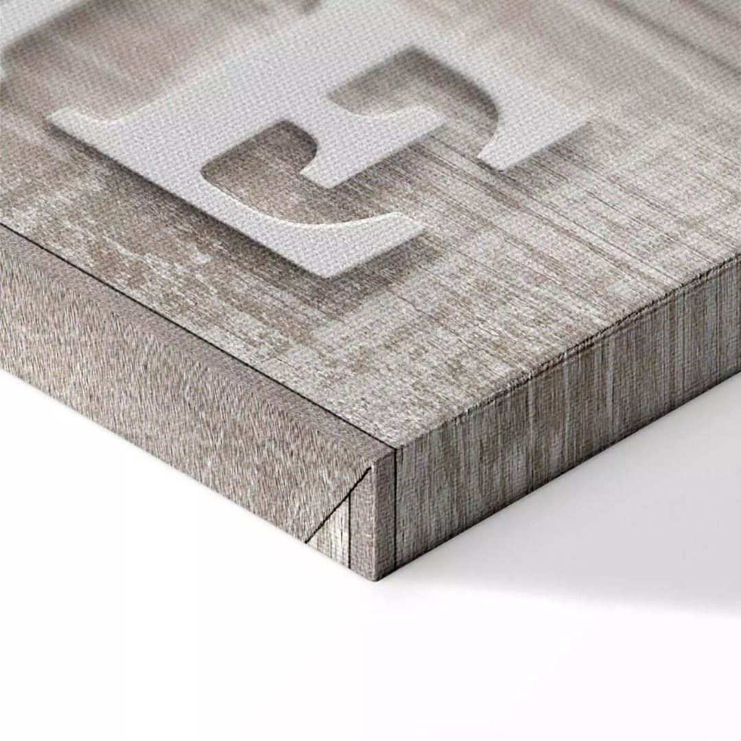 Glezna ar Uzrakstu HOME – Silti Pelēka Koka Tekstūra ART XL