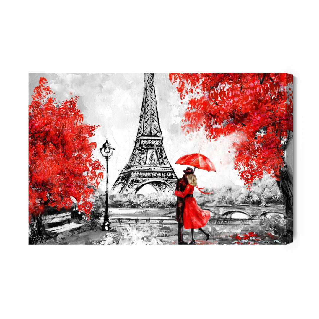 Kanva - Mīļotāji, kas apbrīno Eifeļa torni, N-1105 X-ART