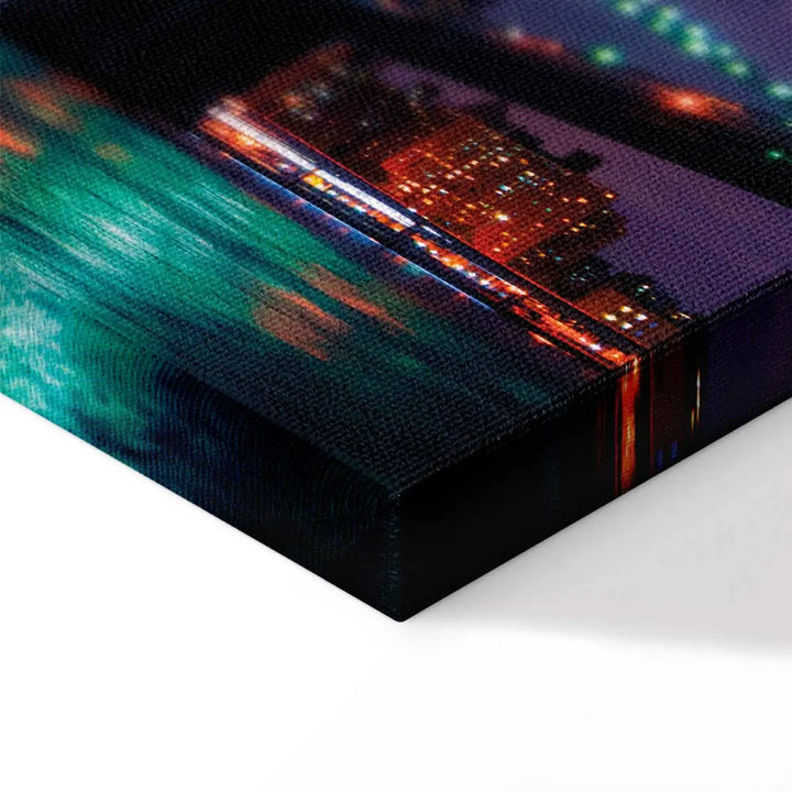 Kanva - Ņujorka: Ņujorka: tumšā pilsēta, zila, violeta, 96045 ART XL